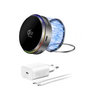 Qi2 25W / MagSafe Charger Set with Cooling, RGB, spacegrey