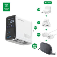 Ladegerät GaN Flex Screen AI 100W 2 USB-C+1 USB-A,...