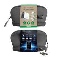 Ladegerät GaN Flex Screen AI 100W 2 USB-C+1 USB-A, weiß, Travel Edition