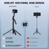 360° AI-Stativ mit Gesichtsverfolgung inkl. Fernbedienung, schwarz