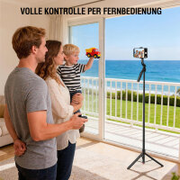 360° AI-Stativ mit Gesichtsverfolgung inkl. Fernbedienung, schwarz
