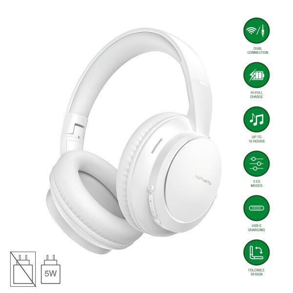 Over-Ear Wireless Kopfhörer SkyBuds Wave, weiß