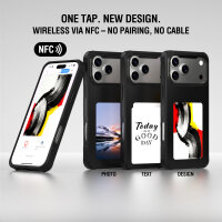 E-Ink Cover mit NFC-Display für iPhone 17 Pro Max, Qi2 ready