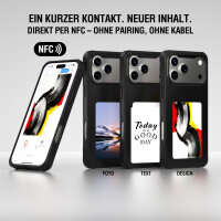 E-Ink Cover mit NFC-Display für iPhone 17 Pro Max, Qi2 ready