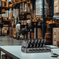 Ladestation Team 100W 5C/1A inkl. 6 Kabel, schwarz