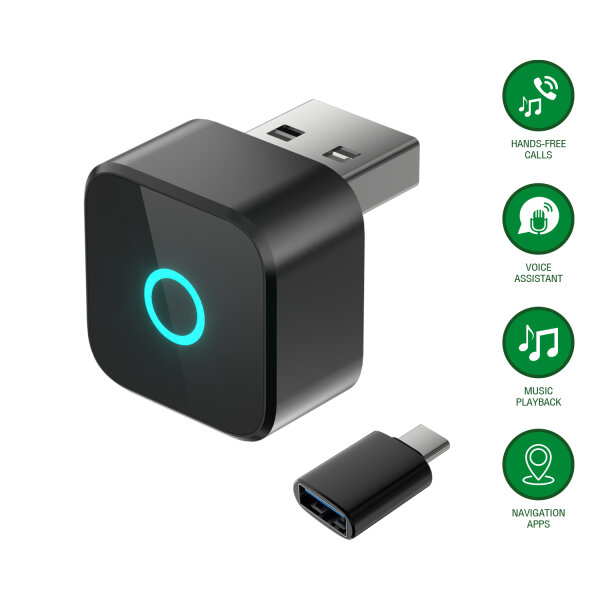 Wireless CarPlay / Android Auto Adapter, schwarz