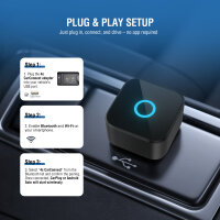 Wireless CarPlay / Android Auto Adapter, schwarz