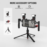 Universelles Smartphone-Video-Rig mit Fernauslöser, schwarz