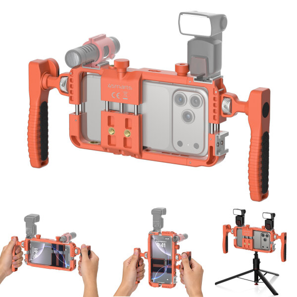 Universal Smartphone Video Rig with Wireless Remote, orange