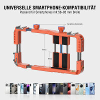 Universal Smartphone Video Rig with Wireless Remote, orange