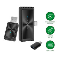 Wireless CarPlay Screen Mirroring Adapter, schwarz