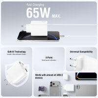 Netzladegerät PDPlug Slim 65W GaN Jojo, weiß