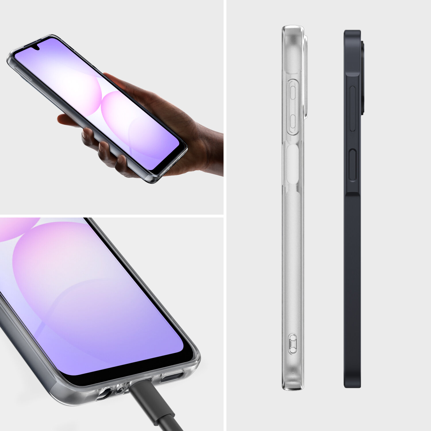 Das 4smarts 360° Premium Protection Set für Samsung Galaxy A08 5G / A08 4G / A07 5G bietet eine ideale Ausrichtung der integrierten Magnete und ermöglicht so die Verwendung von MagSafe-kompatiblem Zubehör aller Hersteller sowie eine mühelose, sichere Befestigung und schnelleres kabelloses Laden.