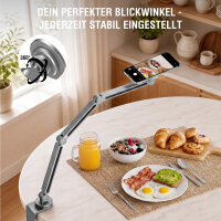 Magnetische Tablet / Smartphone Halterung ErgoPro Desk Clamp, grau