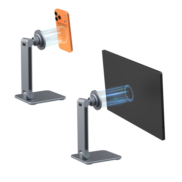 Magnetische Tablet / Smartphone Halterung ErgoPro Desk Stand, grau