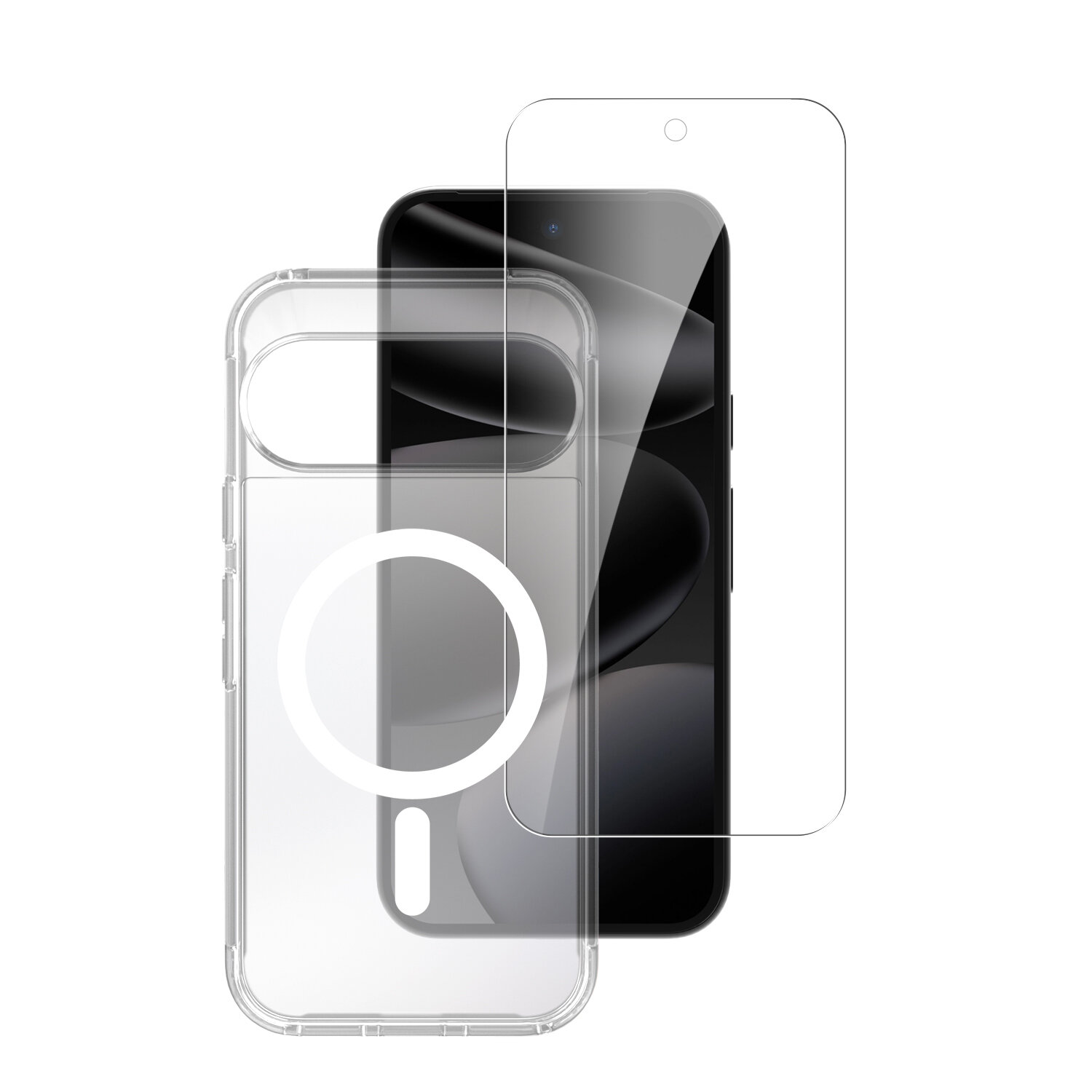 With the exclusive 4smarts 360° Premium Protection Set Qi2 ready for Google Pixel 11 Pro XL including high-quality 9H protective glass, you get optimal all-round protection for your smartphone that reliably protects against bumps and scratches without affecting the original design of your phone.