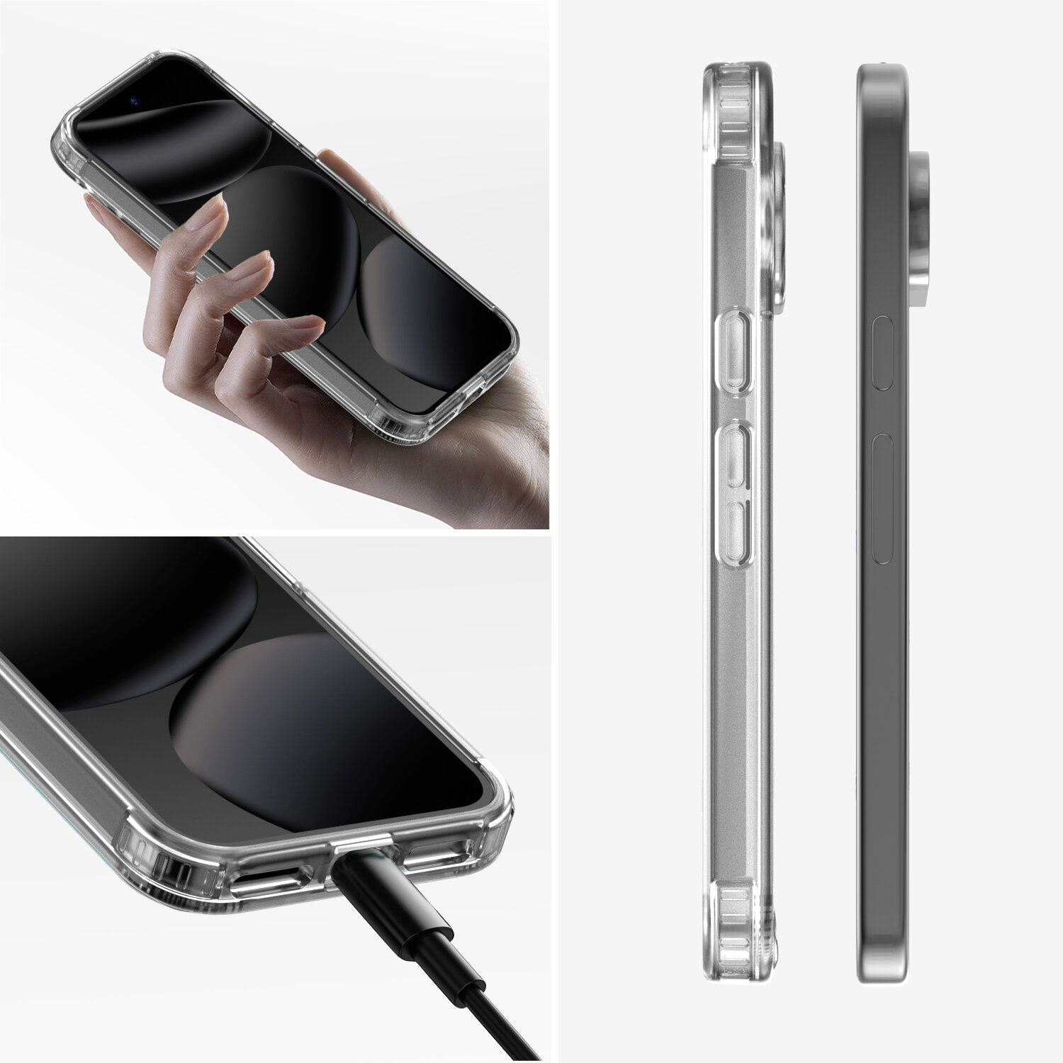 Durch die transparente Hülle des 4smarts 360° Premium Protection Set Qi2 ready für das Google Pixel 11 / 11 Pro / 10 / 10 Pro / 9 / 9 Pro wird das ursprüngliche Design deines Geräts noch deutlicher betont.