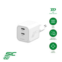 Ladegerät PDPlug SiC Dual 45W 2C, weiß