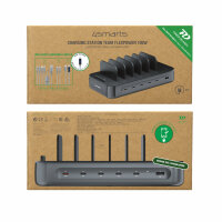Ladestation Team 100W FlexPower 5C/1A inkl. 6 Kabel, schwarz