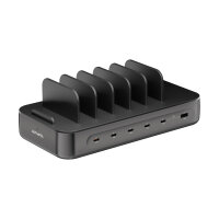 Ladestation Team 100W FlexPower 5C/1A inkl. 6 Kabel, schwarz