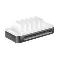 Ladestation Team 100W FlexPower 5C/1A inkl. 6 Kabel, grau