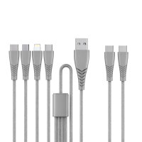Ladestation Team 100W FlexPower 5C/1A inkl. 6 Kabel, grau
