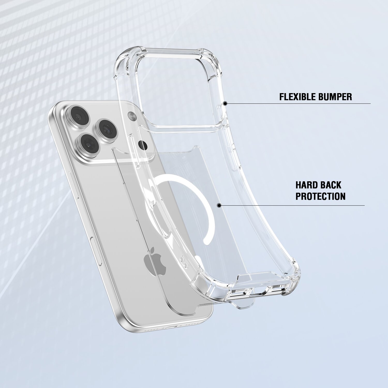 Das 4smarts Hybrid Case Ibiza for Apple iPhone 18 Pro Max / 17 Pro Max ist nicht nur MagSafe kompatibel, sondern auch sehr robust und stoßfest nach Military Grade Protection.