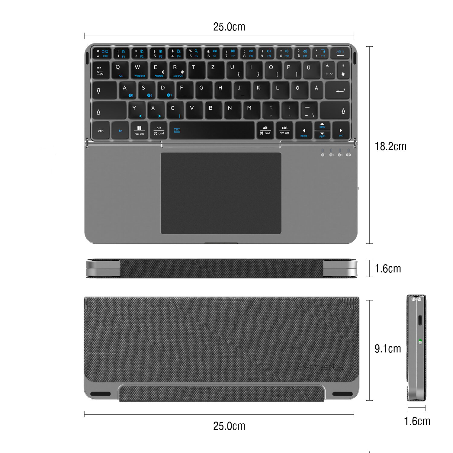 4smarts Universal Wireless Tastatur QWERTZ
