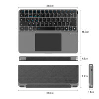 Universal Wireless Keyboard Foldable QWERTZ, silver