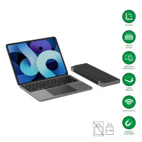 Universal Wireless Tastatur Foldable QWERTY, silber