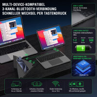 Universal Wireless Keyboard Foldable QWERTY, silver