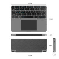 Universal Wireless Keyboard Foldable QWERTY, silver