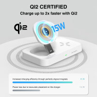 Qi2 15W / MagSafe Multi-Ladestation, weiß