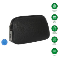 Tech-Clutch Secure mit Fingerabdruck-Schloss, schwarz