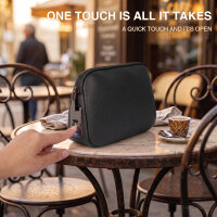 Tech-Clutch Secure mit Fingerabdruck-Schloss, schwarz