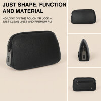 Tech-Clutch Secure mit Fingerabdruck-Schloss, schwarz