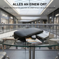 Tech-Clutch Secure mit Fingerabdruck-Schloss, schwarz