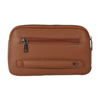 Tech-Clutch Secure mit Fingerabdruck-Schloss, braun