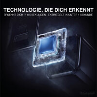 Tech-Clutch Secure mit Fingerabdruck-Schloss, braun